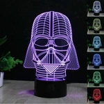 3D Led Illusion Darth Vader Usb 7COLOR Table Night Light Lamp Bedroom Child Gift. Fixed Price $19.99.