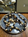 Honora Sterling Silver 925 Multicolor Bronze Cream Black Pearl Necklace 36 New!. Fixed Price $69.99.