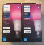 Phillips Hue 75-WATT Equivalent A19 Smart Led Color Changing Light Bulb (2 Pack). Fixed Price $59.99.