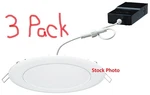 3 Pack- Juno Contractor Select WF6C 6" Matte White Led Tunable Canless Downlight. Fixed Price $56.99.