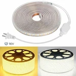 110V Led Strip Smd 5050 Flexible Tape Home Outdoor Lighting Rope + Us Plug. Fixed Price $75.99.