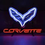 C7 Flags Corvette Sign Licensed By Gm And Neonetics Ul Garage Wall Lamp. Fixed Price $259.99.