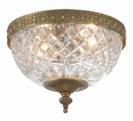 Crystorama Lighting Group 117-8 Ceiling Mount 2 8"W Flush Brass. Fixed Price $198.00.