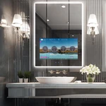 Smart Bathroom Vanity Mirror With Touchscreen Tv, Led Light & Anti-fog. Fixed Price $1348.99.