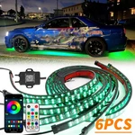 6X Double Row Rgb Led Underglow Light Strip App Remote Music For Nissan Skyline. Fixed Price $65.37.