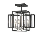 Z-lite 454SF Titania Light 14"W Semi-flush Ceiling Fixture Black. Fixed Price $330.00.