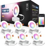 Amico 6 Pack 4 Smart Led Recessed Inch, Rgb (red, Green, Blue). Fixed Price $125.58.