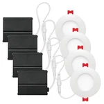 Globe Electric 91125 3" Ultra Slim Led Integrated Recessed Lighting Kit 4-PAC.... Fixed Price $120.03.