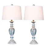 Fangio Lighting 29.5" Resin Table Lamp, Cottage Blue, Set Of W-6244CAB-2PK. Fixed Price $149.99.