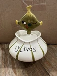 Vtg 1958 Holt Howard Pixie Ware Olives Jar Ceramic Japan Martini Repaired!. Fixed Price $88.00.