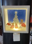 Christmas Tree Night Light Dogs Winter Scene Plug-in Glitter Tested. Fixed Price $9.00.