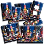New York City Manhattan Night Sky Time Square Big Apple Wall Plates Room Decor. Fixed Price $26.99.