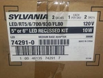 (2) Pack - Sylvania LED/RT5/6/700/830/FL80 10W 5"/6" Recessed Kit 3000K 120V. Fixed Price $20.00.