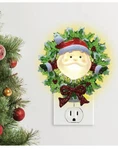 Kohls Santa Wreath Outlet Night Light Christmas. Fixed Price $19.99.