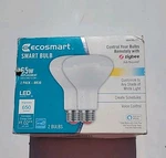 Ecosmart 65-WATT BR30 Led Bulbs 2 Pk 650 Lumens New In Box. Fixed Price $6.50.