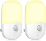 Maz-tek Plug In Motion Sensor Dimmable Night Light, Soft Warm White LED,2 Pack. Fixed Price $13.82.