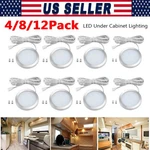 4-12PCS Led Puck Under Cabinet Lighting Kitchen Room Counter Wired. Fixed Price $40.99.