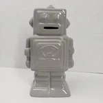 Concepts Time Grey Ceramic Robot Coin Bank Retro Sci-fi Decor Money Box Piggy. Fixed Price $14.00.