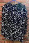 Dana Buchman Black And White Women Button Up Light Long Sleeve Blouse Size 1X. Fixed Price $5.00.