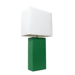 Elegant Designs LT1025-GRN Modern Leather Table Lamp With Contemporary, Green. Fixed Price $63.83.