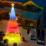8FT Outdoor Christmas Tree, Smart Rgbw Lighted Cone App And Re.... Fixed Price $159.38.