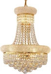 Elegant 10-LIGHT Gold Finish Crystal Chandelier For Dining Room & Entryway. Fixed Price $579.99.