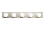 Kichler 625NI, Vanity 30" Wide 5-BULB Bathroom Lighting Fixture, Brushed Nickel. Fixed Price $37.95.