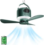 Wireless Portable Camping Ceiling Fan With Light And Remote, 10040MAH Battery Op. Fixed Price $62.13.