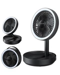 Foldable Small Desk Fan With Led Night Light Wireless 6000MAH Battery Powered. Fixed Price $33.64.