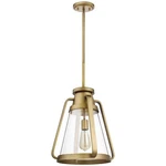 Nuvo 60-7563 Everett Light 14" Gold Pendant Natural Brass Finish. Fixed Price $239.99.