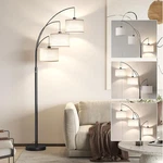 3 Lights Floor Lamp For Living Room, 78" Tall Standing With Hanging Drum Sh. Fixed Price $144.99.