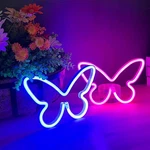 2 Butterfly Neon Signs, Led Night Lights For Bedroom & Kids Decor, Usb/batt. Fixed Price $28.99.
