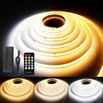Cct Cob Led Strip Lights, 32.8FT Dimmable 2700K-6500K 24V Tunable White L.... Fixed Price $104.29.