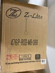 Z-lite 476P-ROD-MB-OBR Bella 12" Wide Pendant Matte Black / Olde Brass. Fixed Price $149.99.