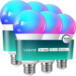 Smart Led Light Bulbs, 1600LM, Alexa Compatible, Color Changing, 6-PACK. Fixed Price $124.99.