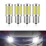Slykew 4 Pcs Car Led Turn Tail Brake Signal Light, White #1156. Fixed Price $11.99.