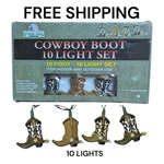 New Cowboy Boots Christmas Tree String Lights Rivers Edge 10 Ft Country Western. Fixed Price $28.99.