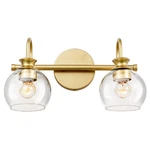 Hanass Bathroom Vanity Fixtures, 15 Inch 2-LIGHT 2-LITE, Gold Finish. Fixed Price $123.99.