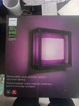 Philips Hue Econic Square Outdoor Smart Wall Light, Black, Bridge Required. Fixed Price $100.00.