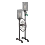 Benjara 34" Table Lamp- Drum Mesh Shade- Metal Base- Rustic Bronze Finish. Fixed Price $260.99.