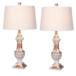 Fangio Lighting 29.5" Resin Table Lamp, Metallic, Set Of W-6245AM-2PK. Fixed Price $149.99.