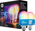 Ge Dynamic Effects A19 Led Smart Light Bulbs, Bluetooth And Wifi Color Changing. Fixed Price $51.05.