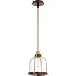 Quorum Banded Dome Pendant, Aged Brass With Oiled Bronze 886-8086. Fixed Price $226.00.