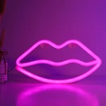 Pink Lips Neon Sign Night Lights For Bedroom Led Wall Party Girls B.... Fixed Price $25.66.