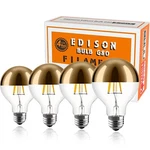 Half Chrome Light Bulb 6W (60W Equivalent) Dimmable Led Edison G80/G25 G.... Fixed Price $43.20.