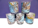 1+ Flameless Glass Votive Candleholder W/map Insert U.s. Cities Hometown Lights. Fixed Price $8.99.