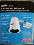 4" Recessed Lighting Kit, White With Black Baffle, Cooper P432BB. Fixed Price $14.95.