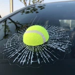 3D Tennis Ball Hit Break Car Window Sticker, Windshield Decal Decor. Fixed Price $13.99.