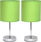 All The Rages LT2007-GRN-2PK Chrome Basic Table Lamp With Green Shade, 2-PACK. Fixed Price $65.58.