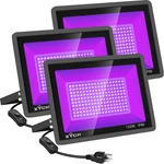 3 Pack 100W Led Light, Flood With Plug And Switch, IP66. Fixed Price $67.56.